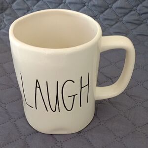 Rae Dunn White 'Laugh' Mug